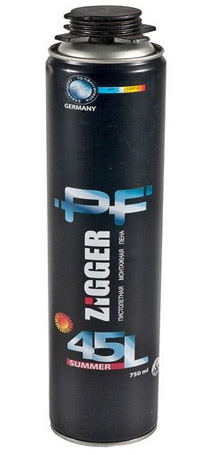 Пена монтажная бытовая ZIGGER PF 45л winter 750ml