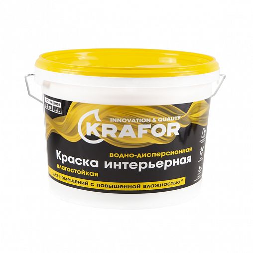 Краска В\Д Латекс. интер.Влагостойкая "KRAFOR" 3кг