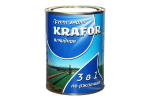 Грунт-Эмаль по ржавчине Черная 1,9 кг KRAFOR