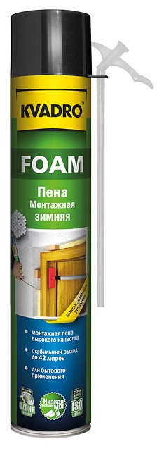 KVADRO FOAM Пена Монтажная зимняя 750 мл