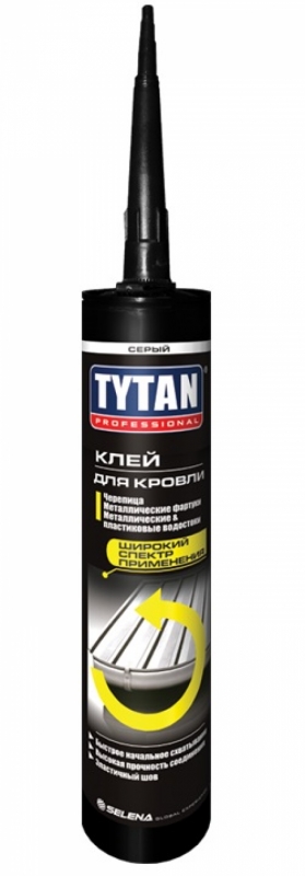 Tytan Professional Клей для Кровли, серый  290 мл